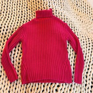 Liz Claiborne Women's Ribbed Turtleneck Sweater 100% Cotton